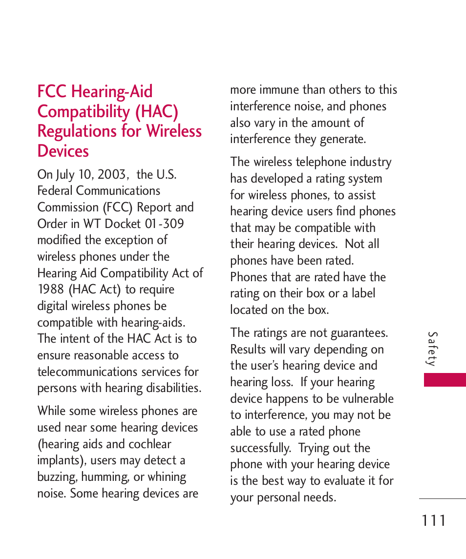 LG BANTER UX265G User Manual | Page 113 / 124