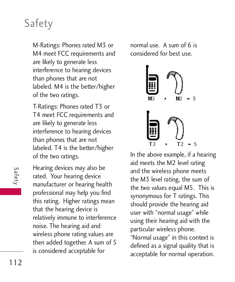 Safety | LG BANTER UX265G User Manual | Page 114 / 124