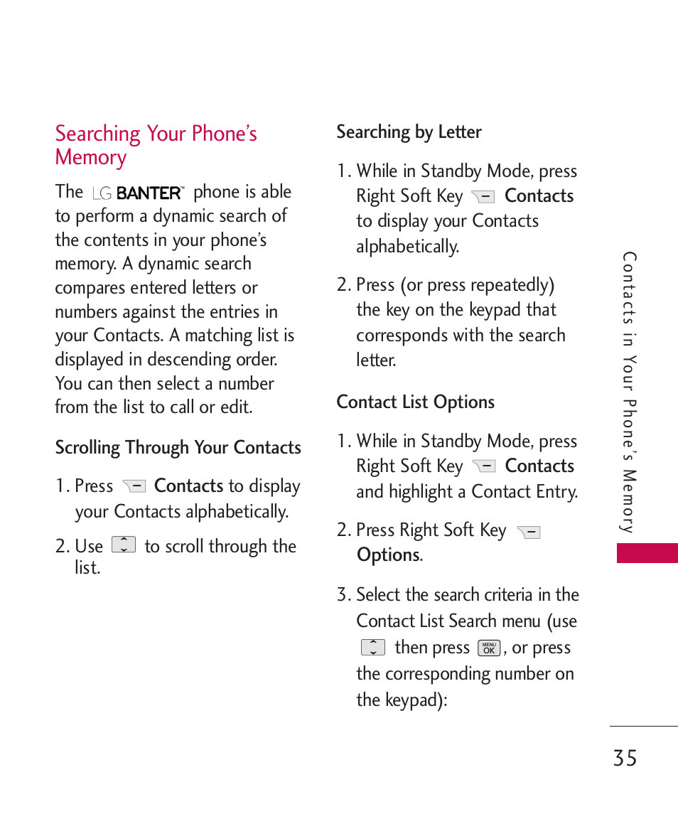 LG BANTER UX265G User Manual | Page 37 / 124