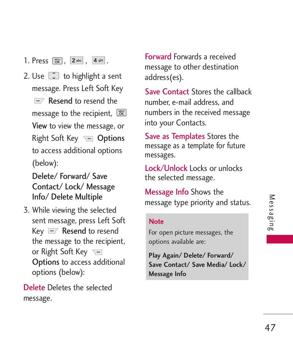 LG BANTER UX265G User Manual | Page 49 / 124