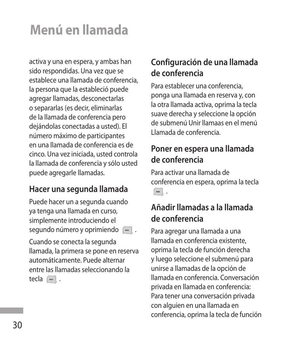 Menú en llamada | LG 600G User Manual | Page 126 / 204