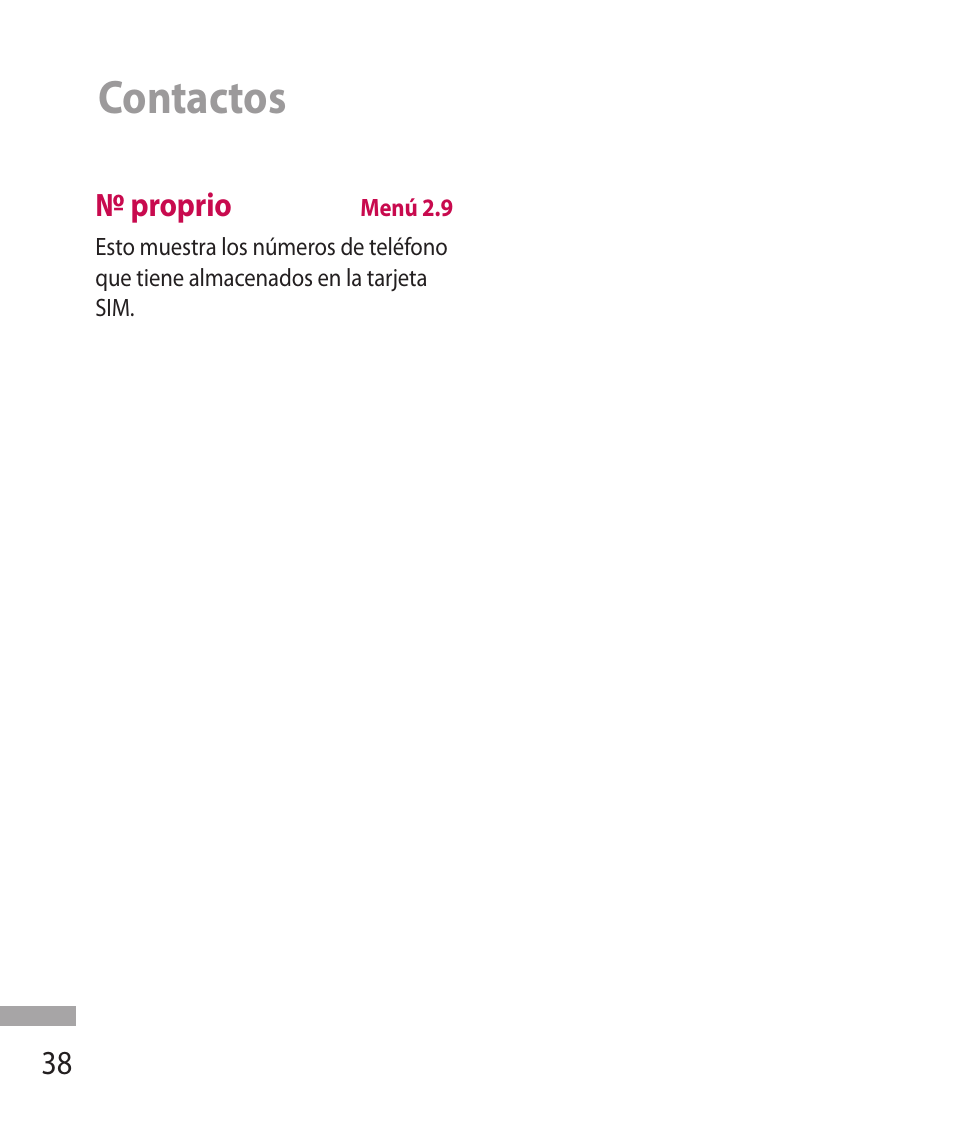 Contactos | LG 600G User Manual | Page 134 / 204