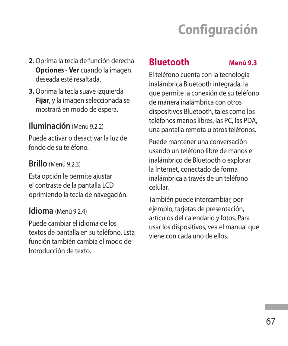 Configuración, Bluetooth | LG 600G User Manual | Page 163 / 204