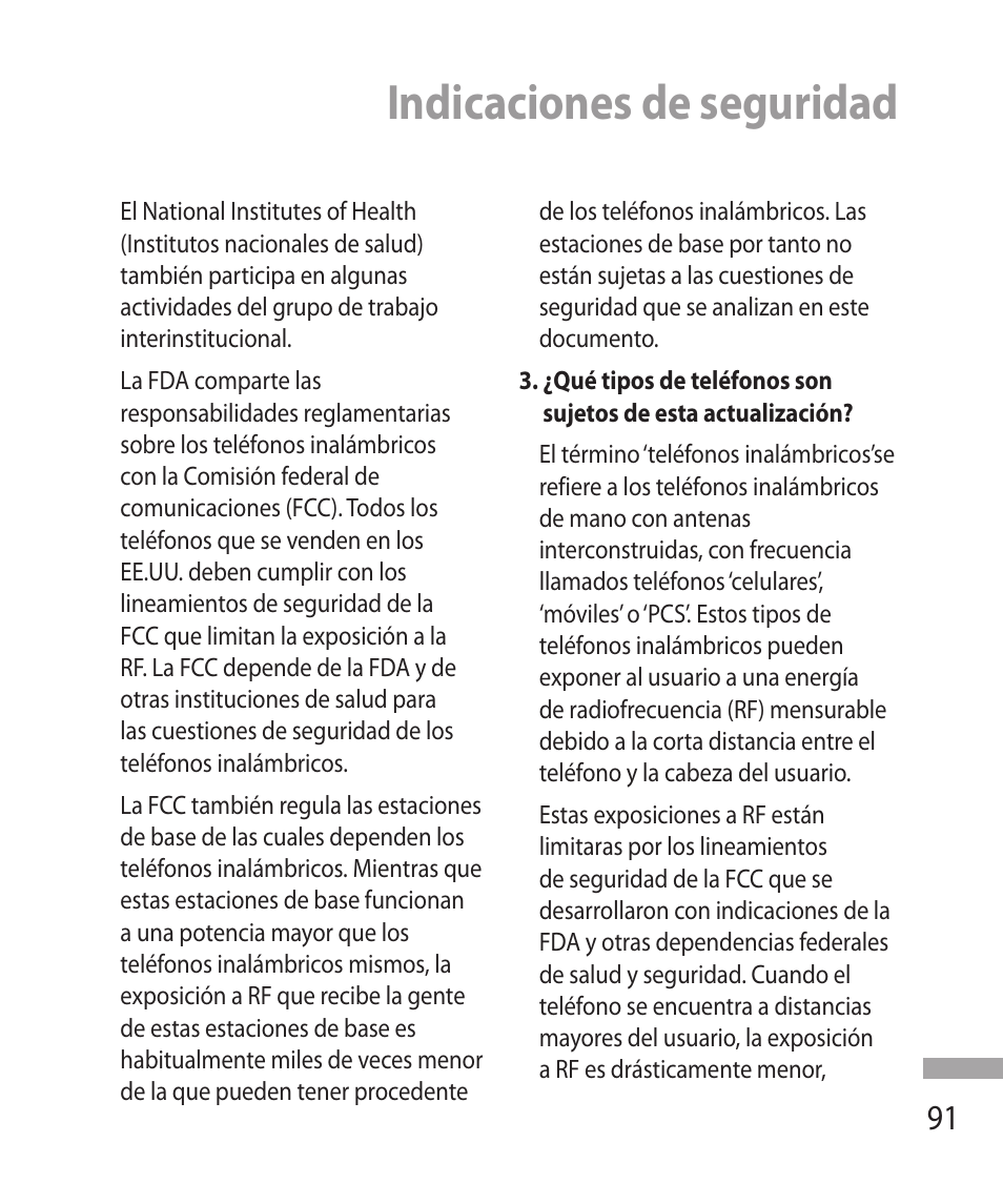 Indicaciones de seguridad | LG 600G User Manual | Page 187 / 204