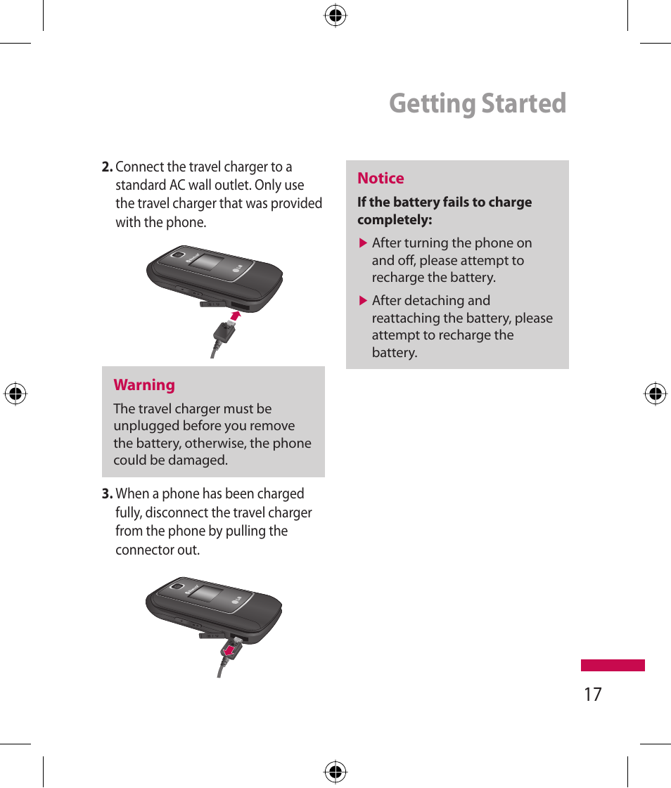 Getting started | LG 600G User Manual | Page 19 / 204