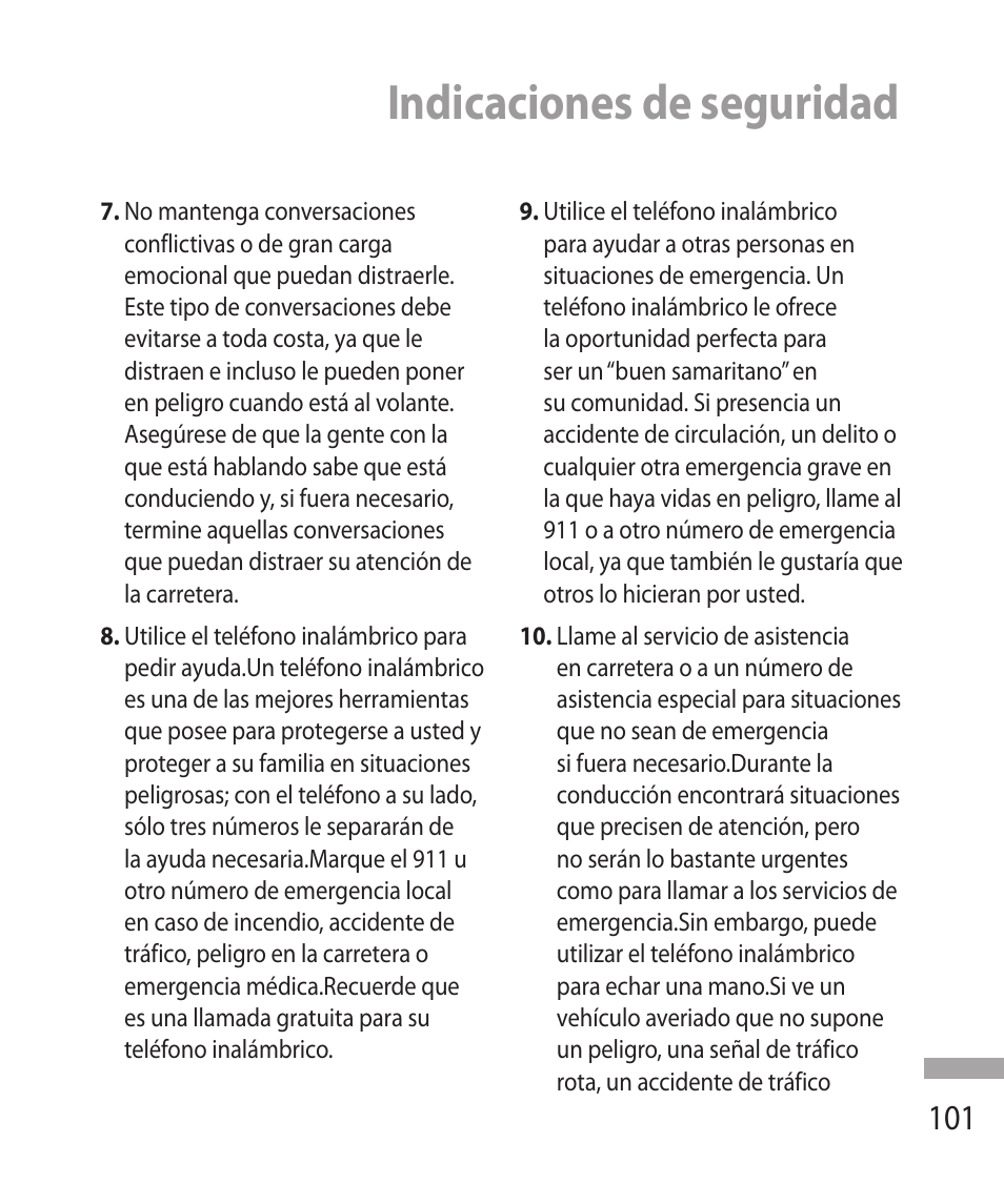 Indicaciones de seguridad | LG 600G User Manual | Page 197 / 204