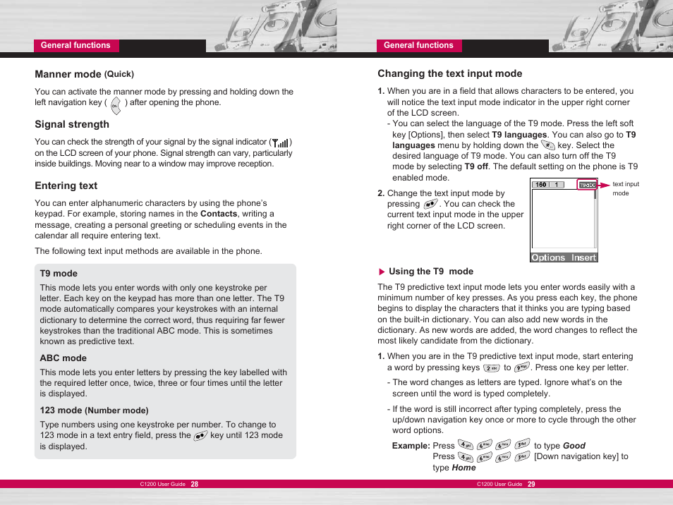 LG C1200 User Manual | Page 15 / 49