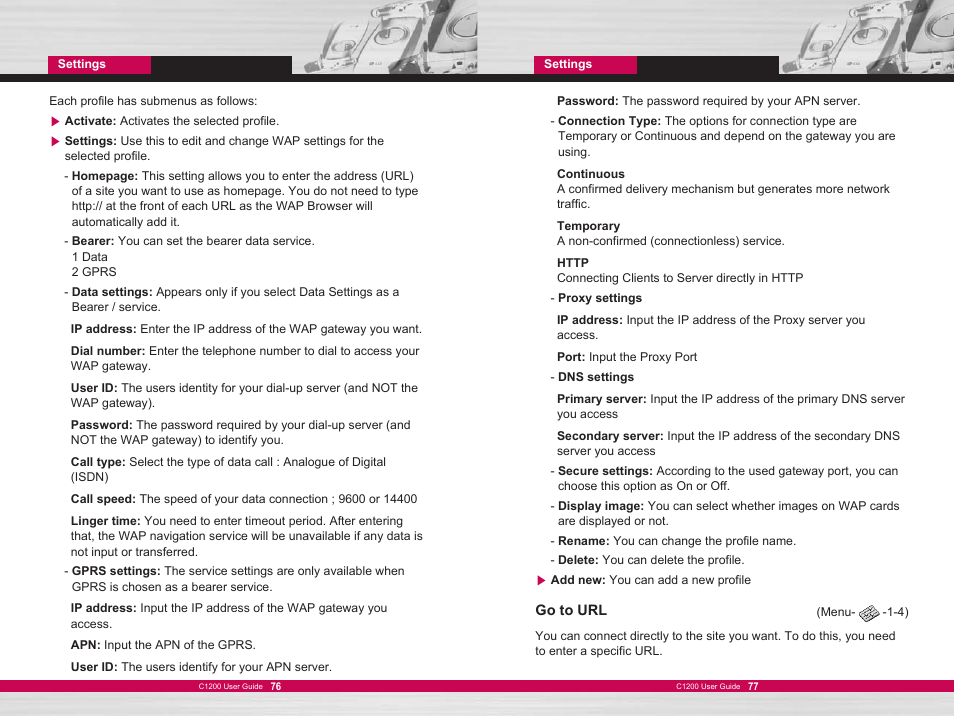 LG C1200 User Manual | Page 39 / 49