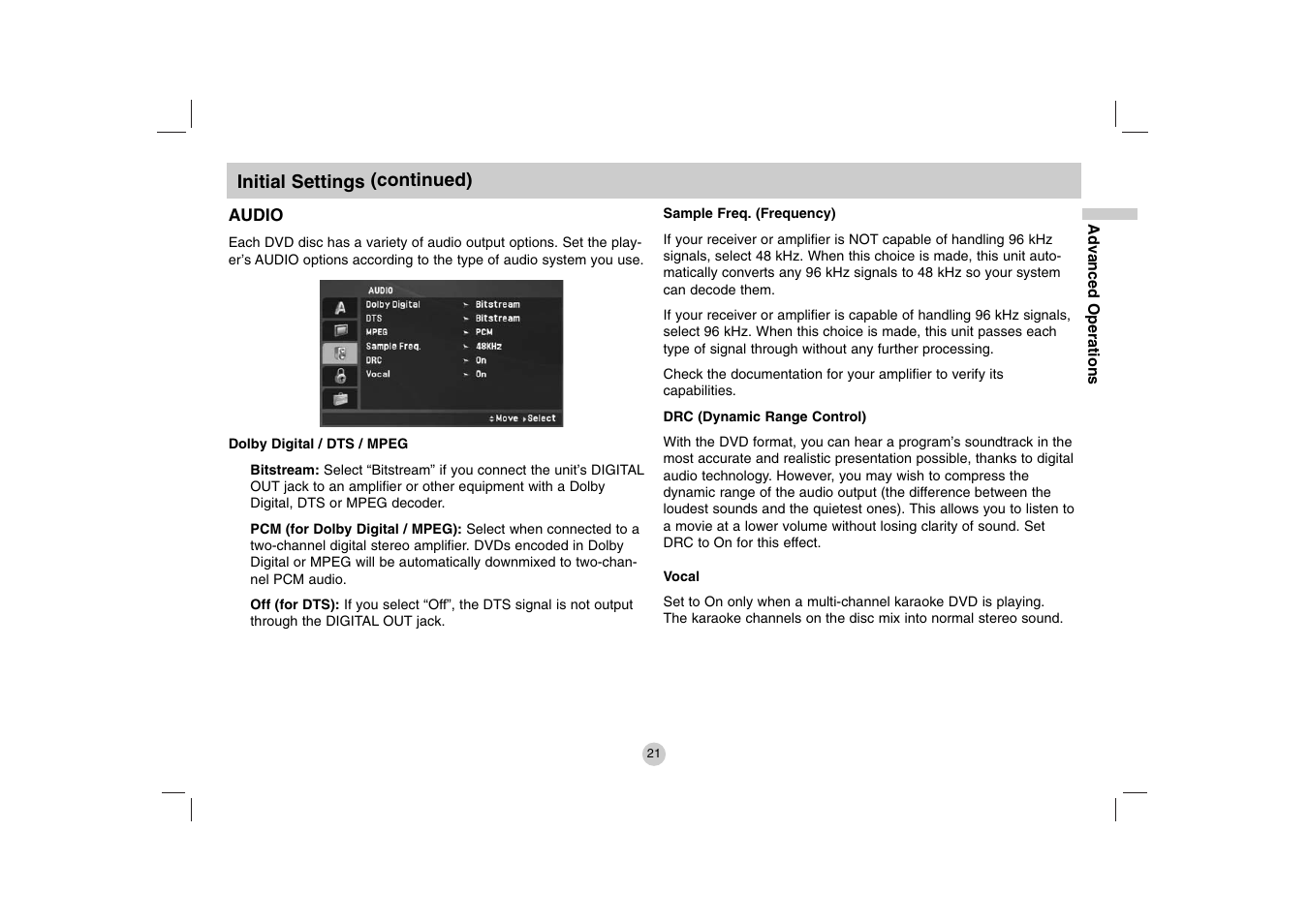 LG DP771 User Manual | Page 21 / 44