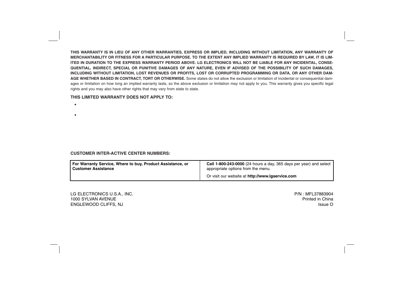 LG DP771 User Manual | Page 44 / 44