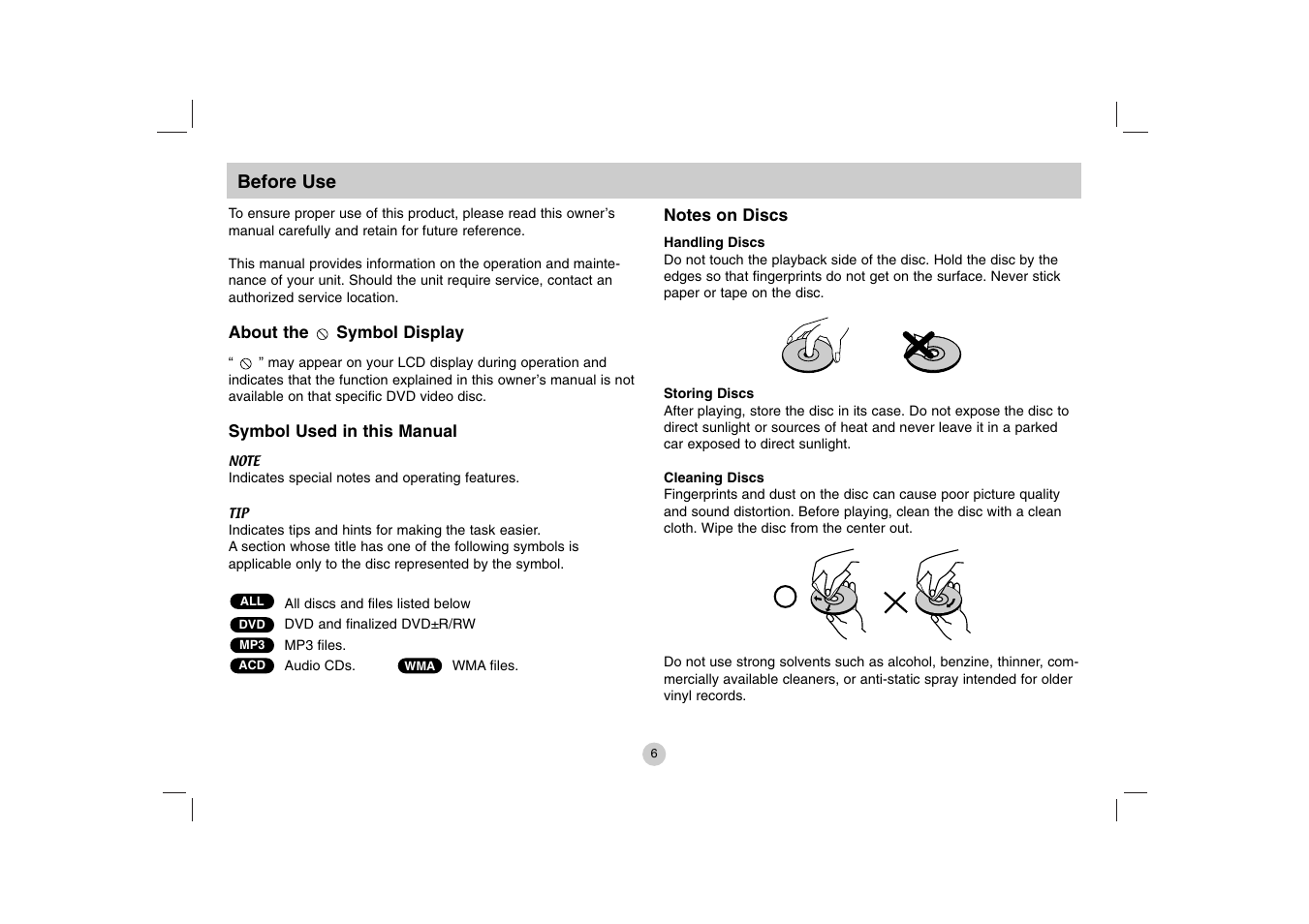 LG DP771 User Manual | Page 6 / 44