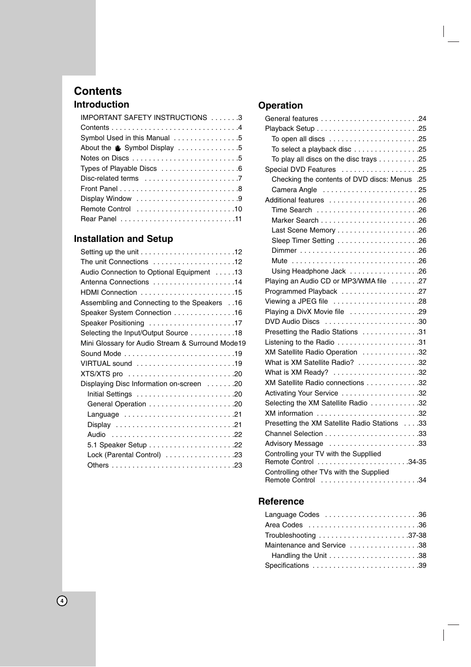 LG LH-E9674 User Manual | Page 4 / 40