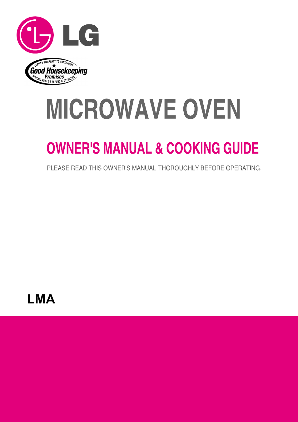 LG LMA840W User Manual | 26 pages