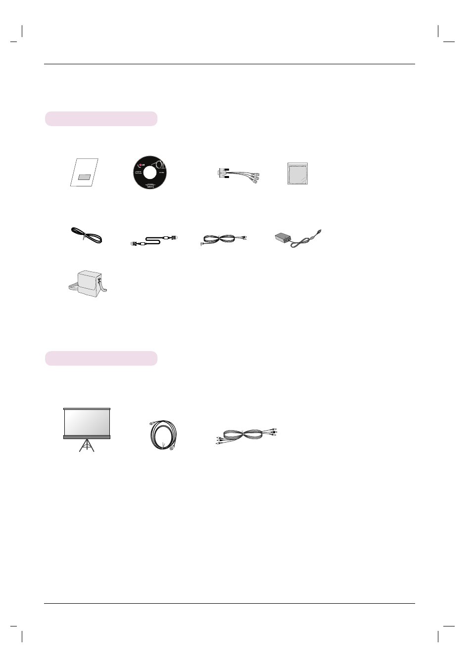 Accessories, Optional extras, Accessories optional extras | LG HS101 User Manual | Page 9 / 26