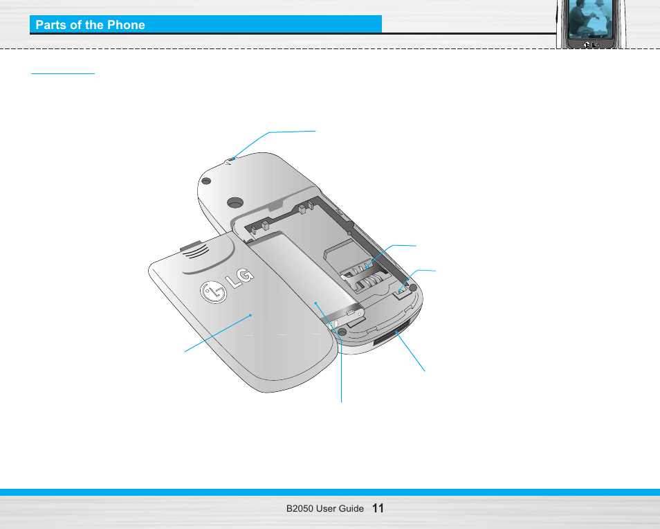 Rear view | LG B2050 User Manual | Page 12 / 73