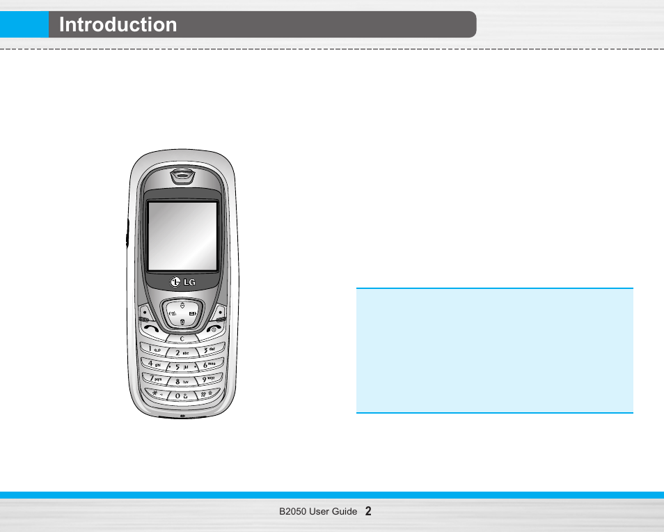 Introduction | LG B2050 User Manual | Page 3 / 73