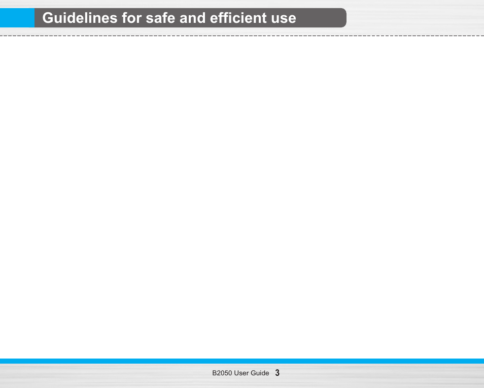Guidelines for safe and efficient use, Exposure to radio frequency energy, Product care and maintenance | LG B2050 User Manual | Page 4 / 73