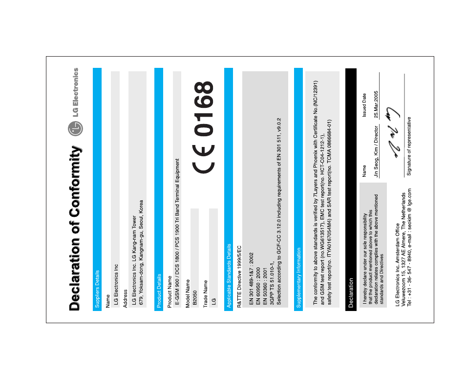 LG B2050 User Manual | Page 72 / 73