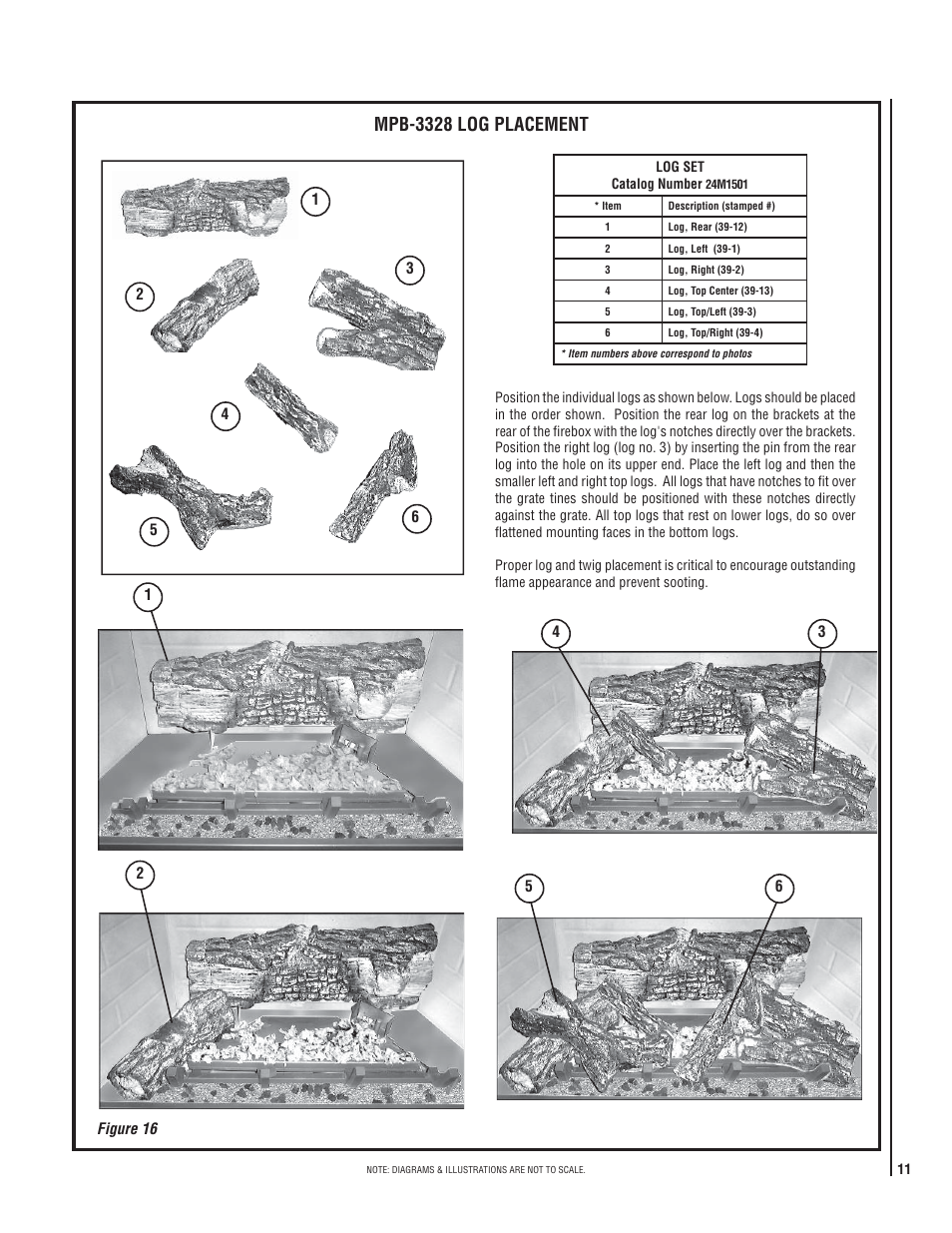 Mpb-3328 log placement | LG LENNOX MPB3328CNE User Manual | Page 11 / 28