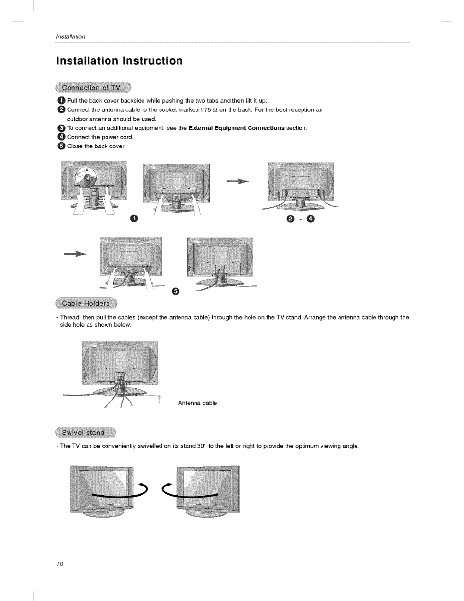 Installation instruction | LG 23LX2R User Manual | Page 10 / 32