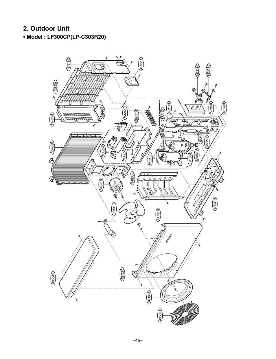 Outdoor unit | LG LF300CP(LP-C303R20) User Manual | Page 45 / 47