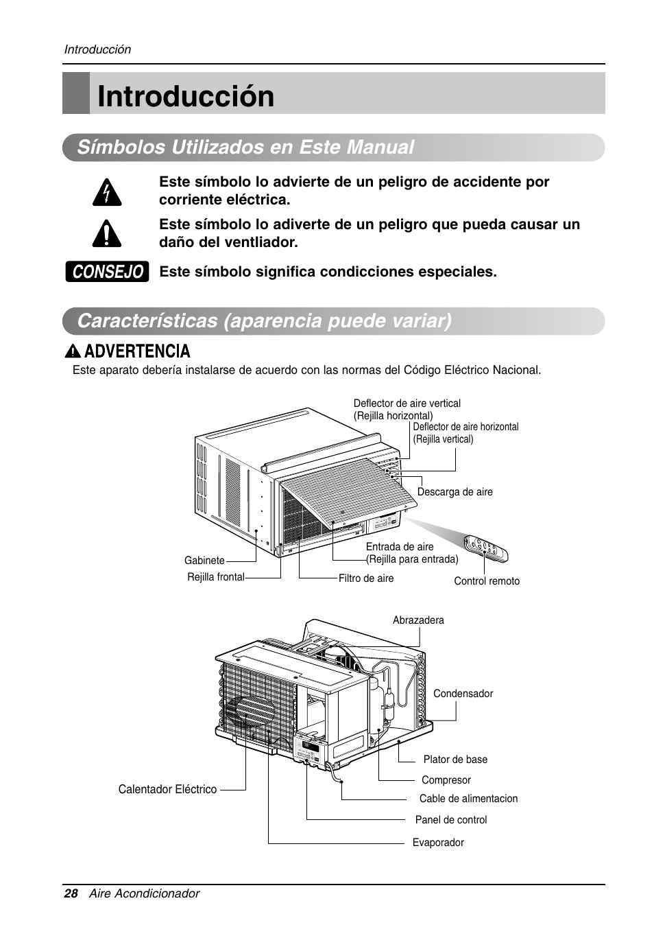 Introducción, Consejo | LG LW701 HR User Manual | Page 28 / 44