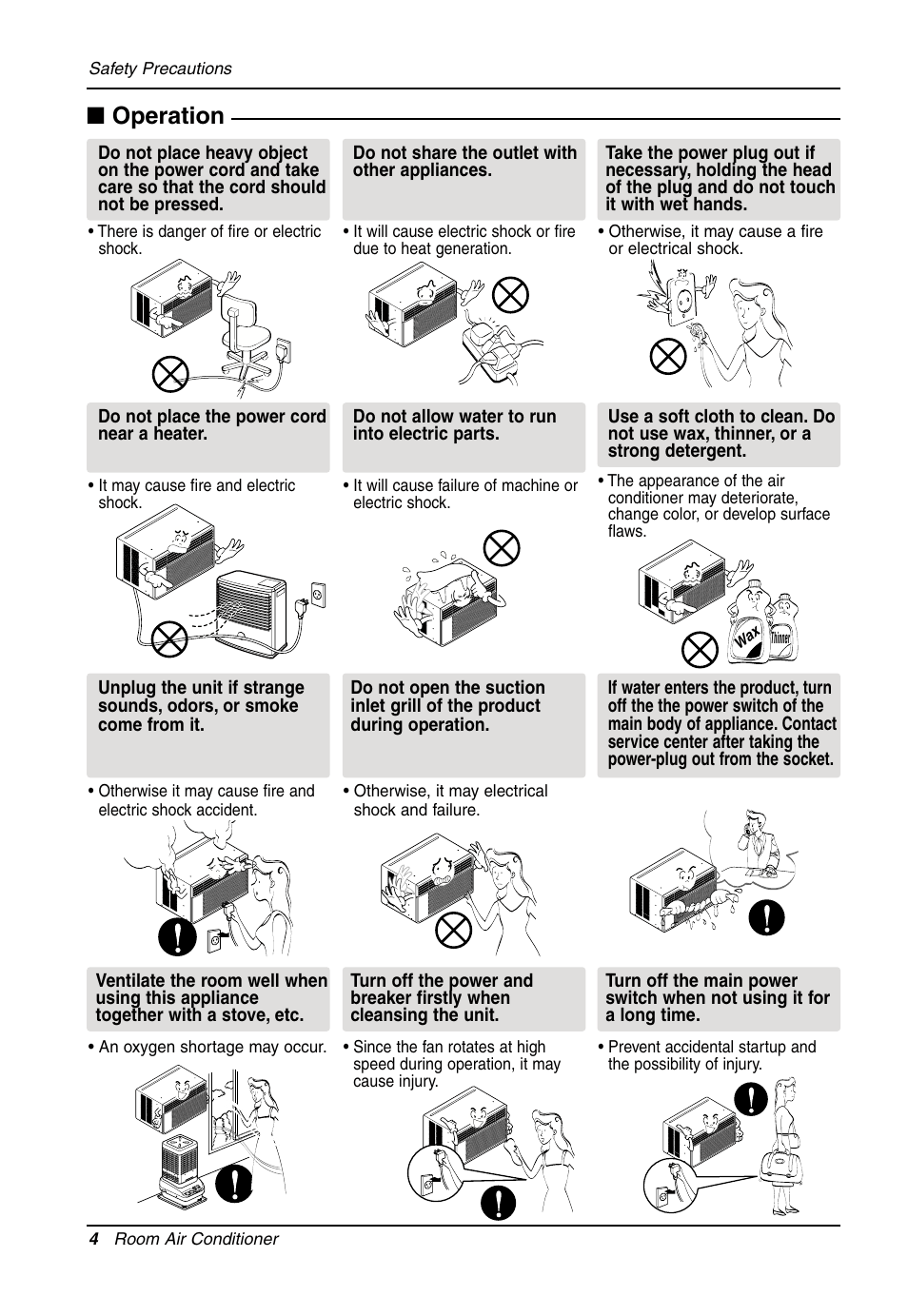 Operation | LG LW701 HR User Manual | Page 4 / 44