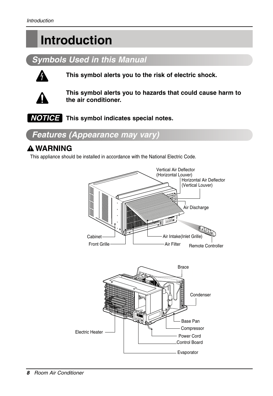 Introduction, Notice | LG LW701 HR User Manual | Page 8 / 44