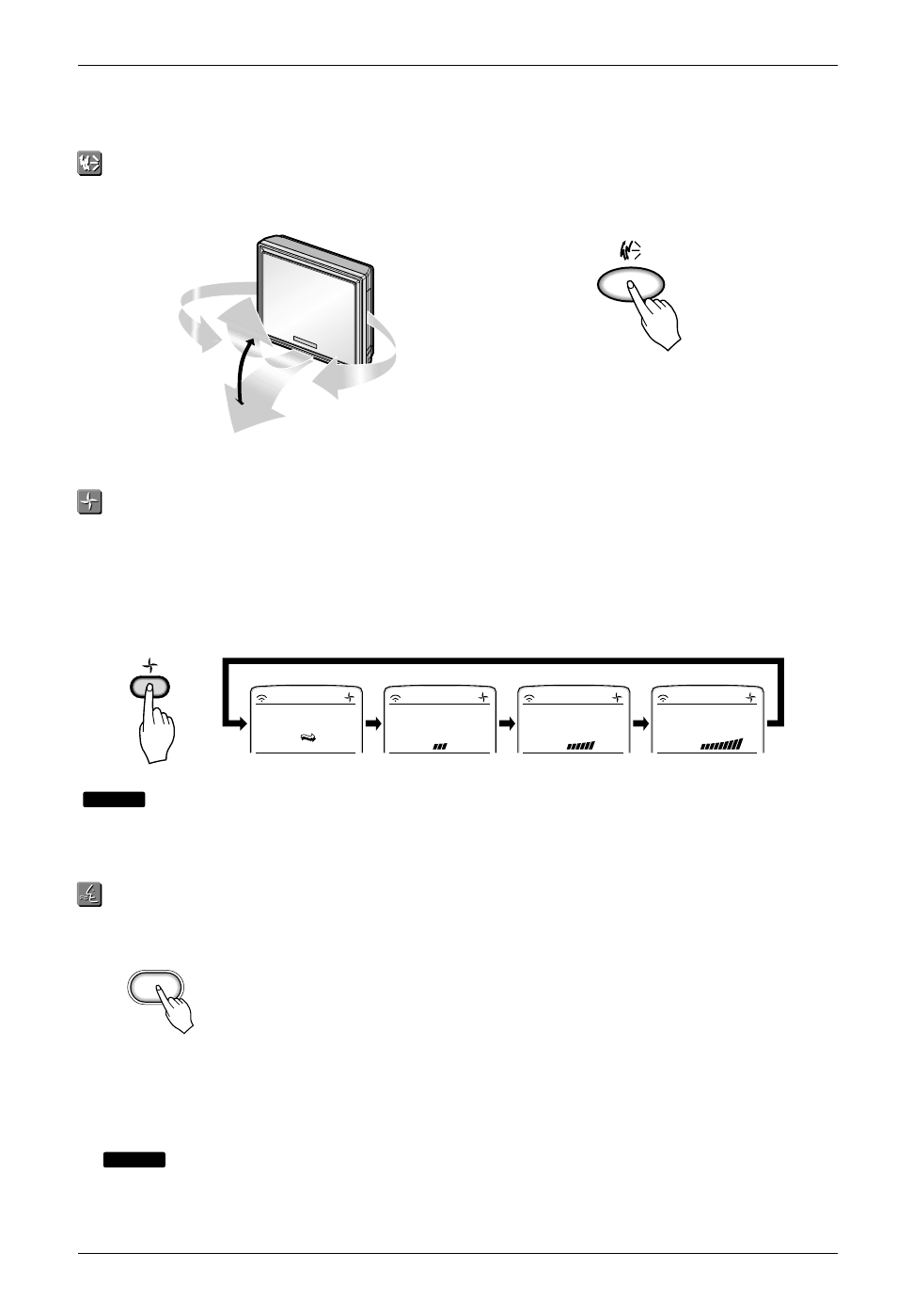 Airflow direction control, Air circulation mode, Auto clean | LG -BKE 7630 NS G User Manual | Page 24 / 29