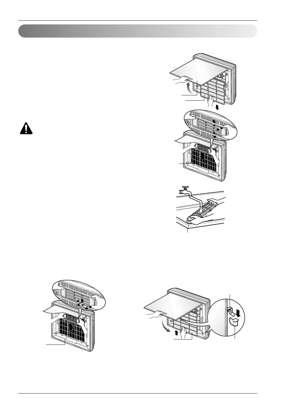 Cleaning filter | LG -BKE 7630 NS G User Manual | Page 27 / 29