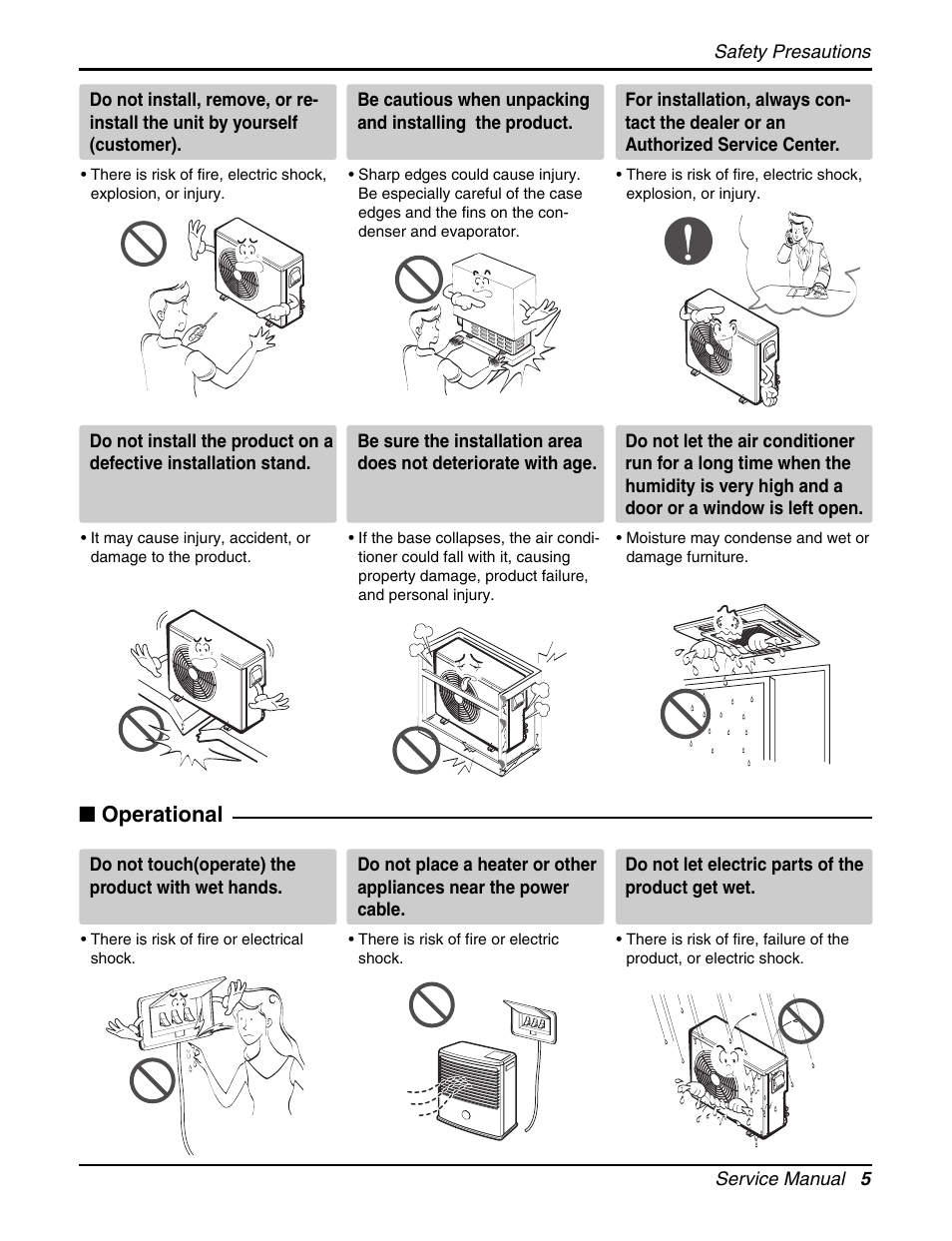 Operational | LG LCN240CP User Manual | Page 5 / 61