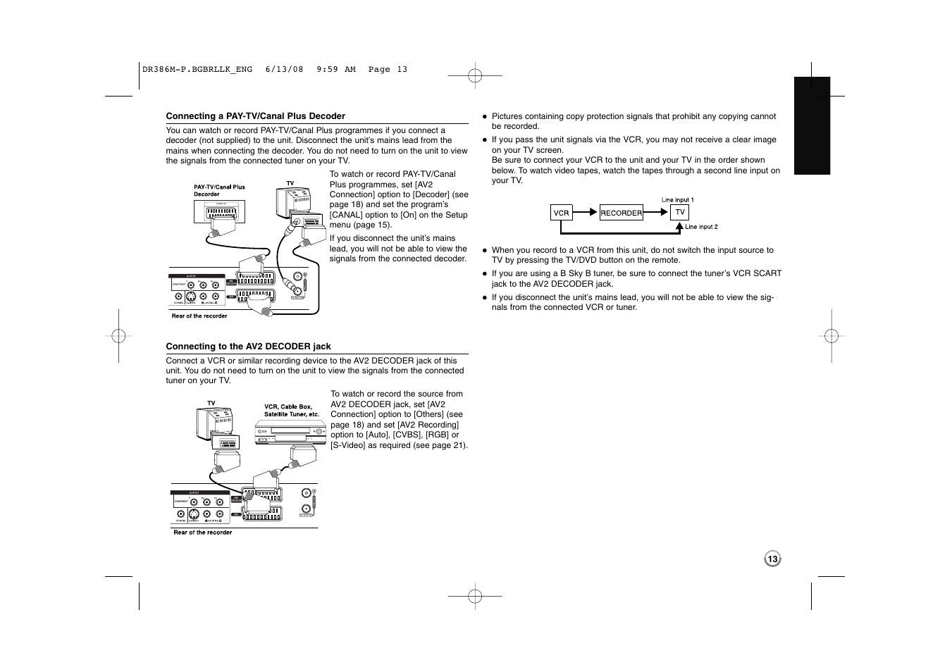 Scart av | LG DRT389H User Manual | Page 13 / 40