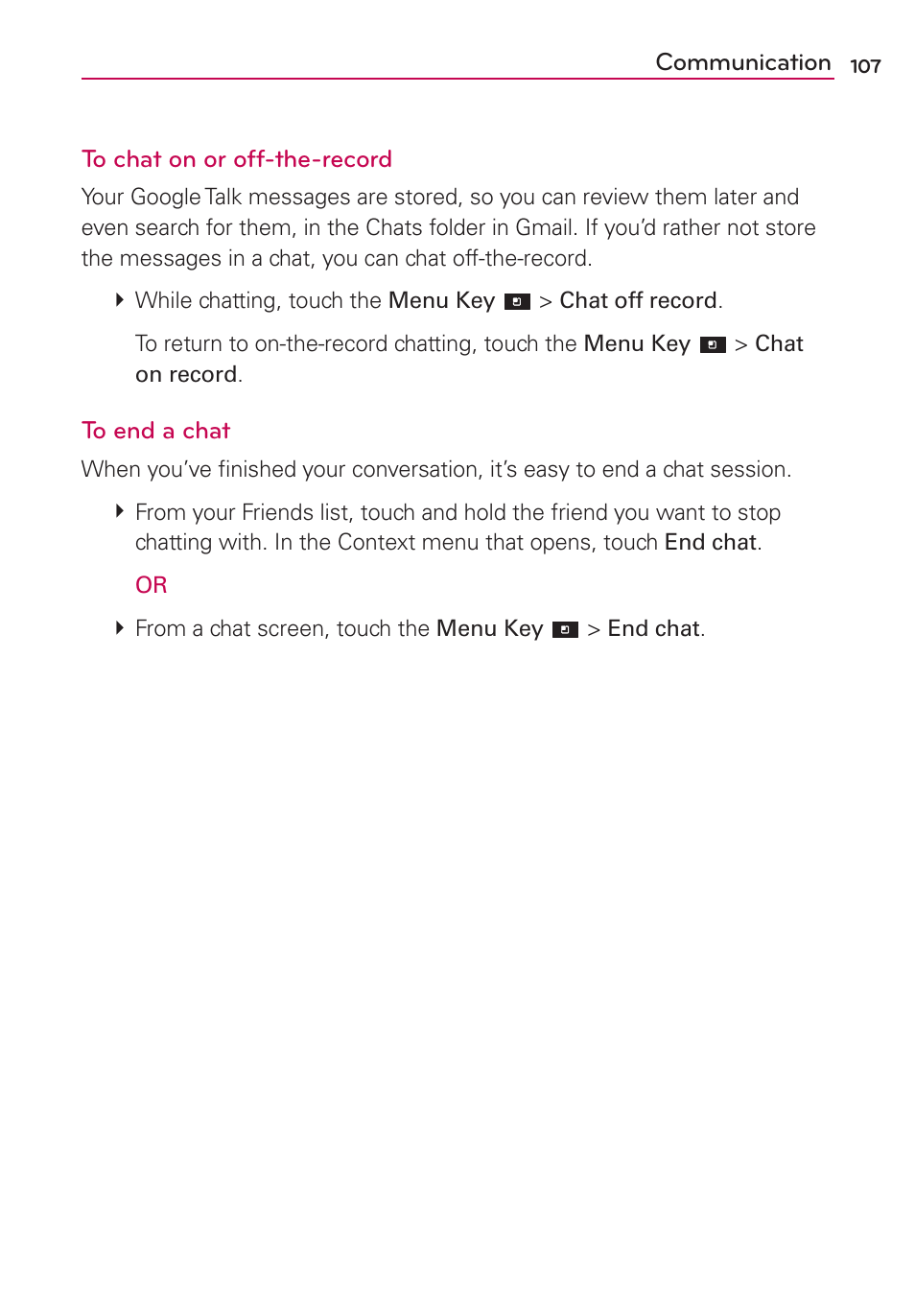 LG CONNECT 4G MFL67218101 User Manual | Page 109 / 415