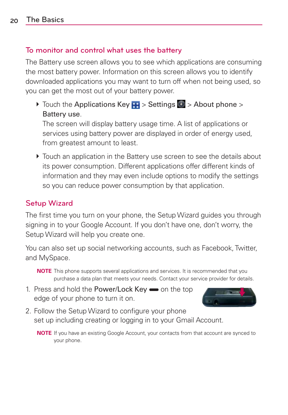 Setup wizard | LG CONNECT 4G MFL67218101 User Manual | Page 22 / 415