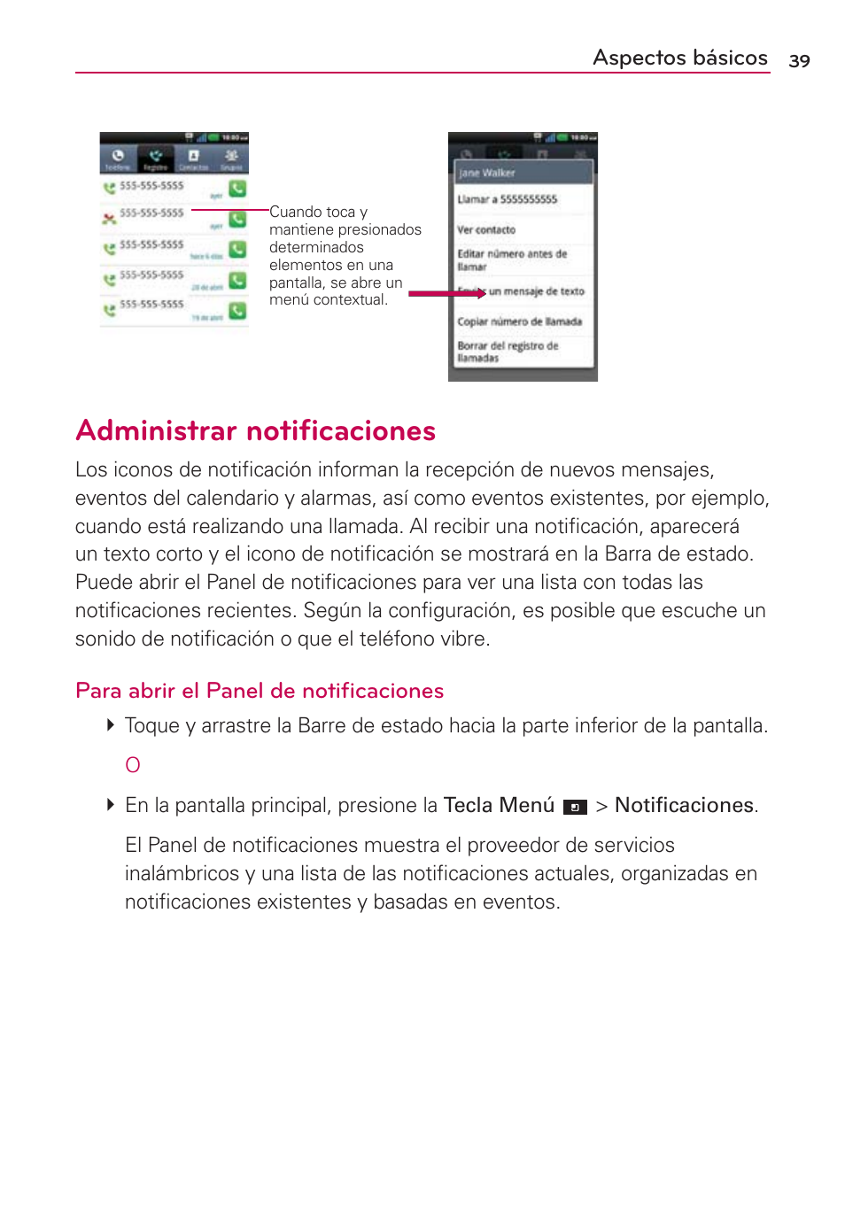 Administrar notiﬁcaciones | LG CONNECT 4G MFL67218101 User Manual | Page 245 / 415