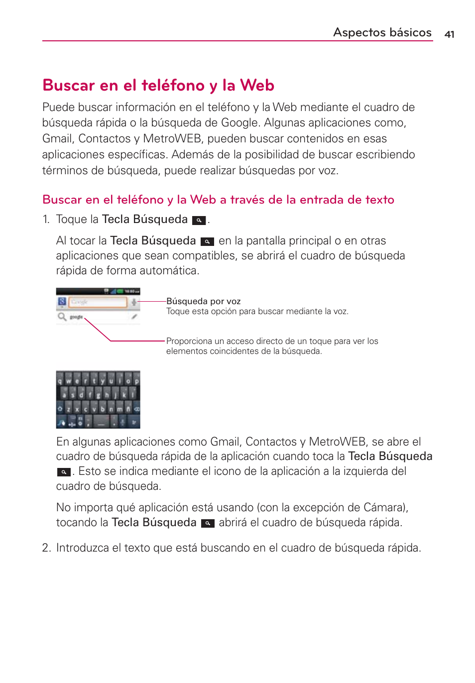 Buscar en el teléfono y la web | LG CONNECT 4G MFL67218101 User Manual | Page 247 / 415