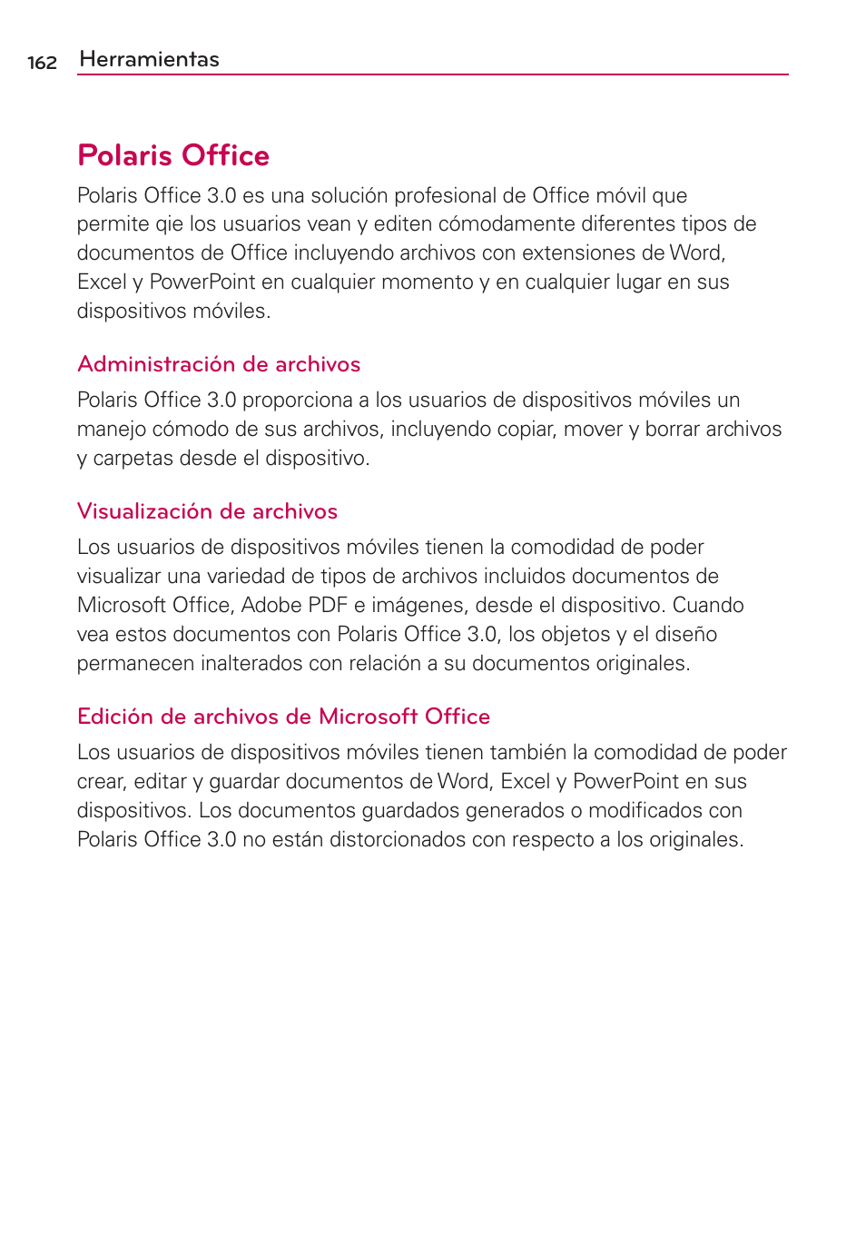 Polaris ofﬁce | LG CONNECT 4G MFL67218101 User Manual | Page 368 / 415