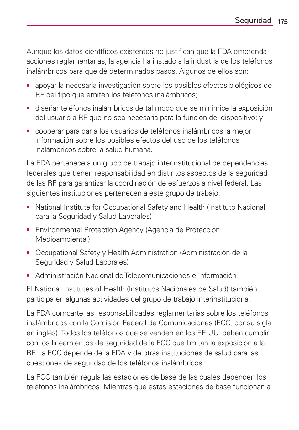 Seguridad | LG CONNECT 4G MFL67218101 User Manual | Page 381 / 415