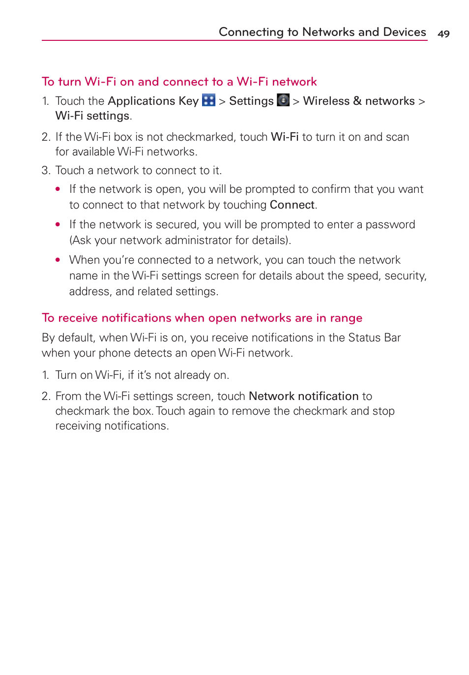 LG CONNECT 4G MFL67218101 User Manual | Page 51 / 415