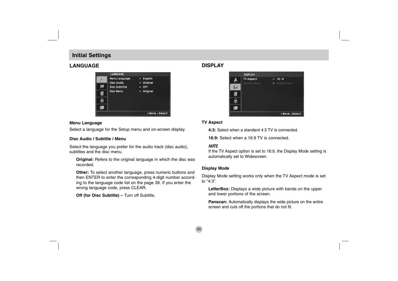 LG DP781 User Manual | Page 20 / 44