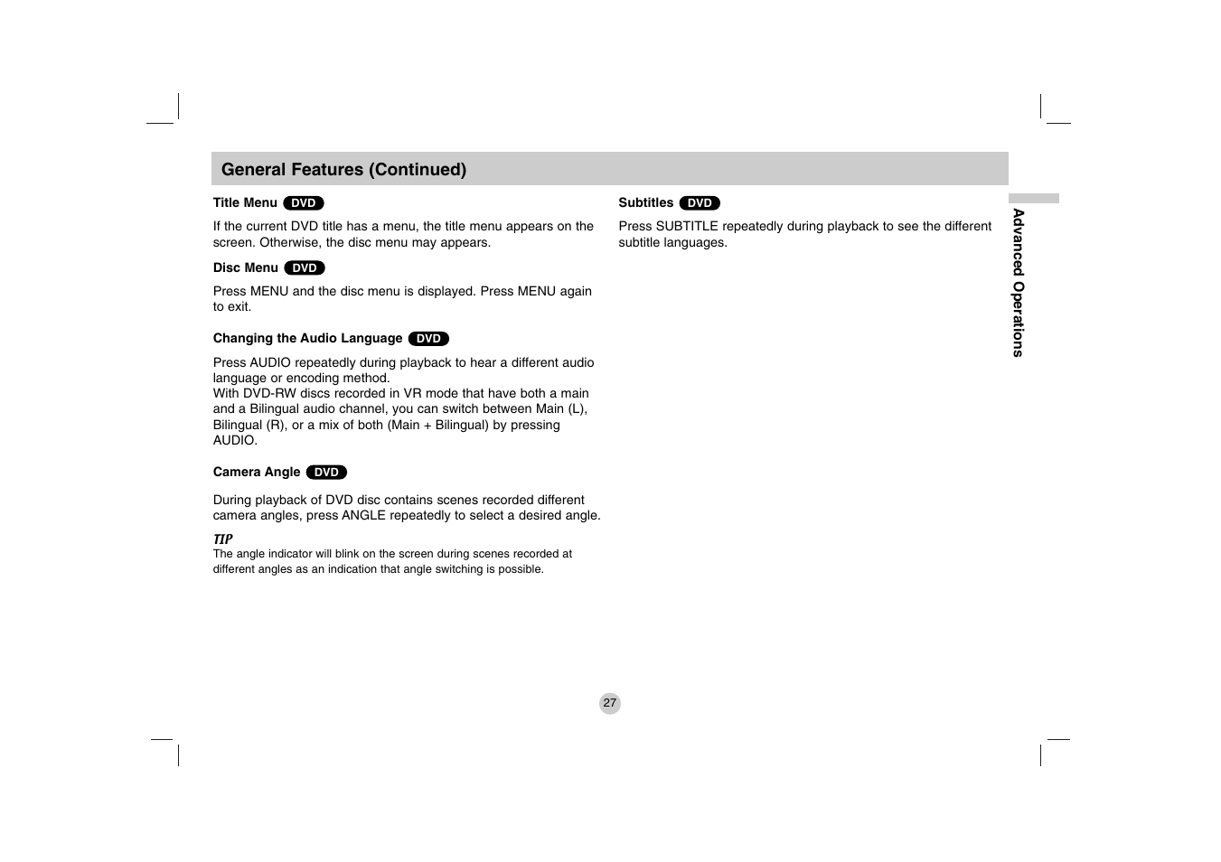LG DP781 User Manual | Page 27 / 44
