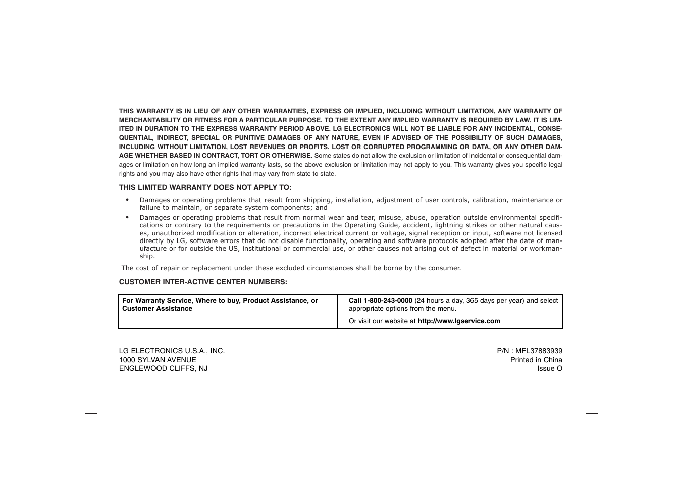 LG DP781 User Manual | Page 44 / 44