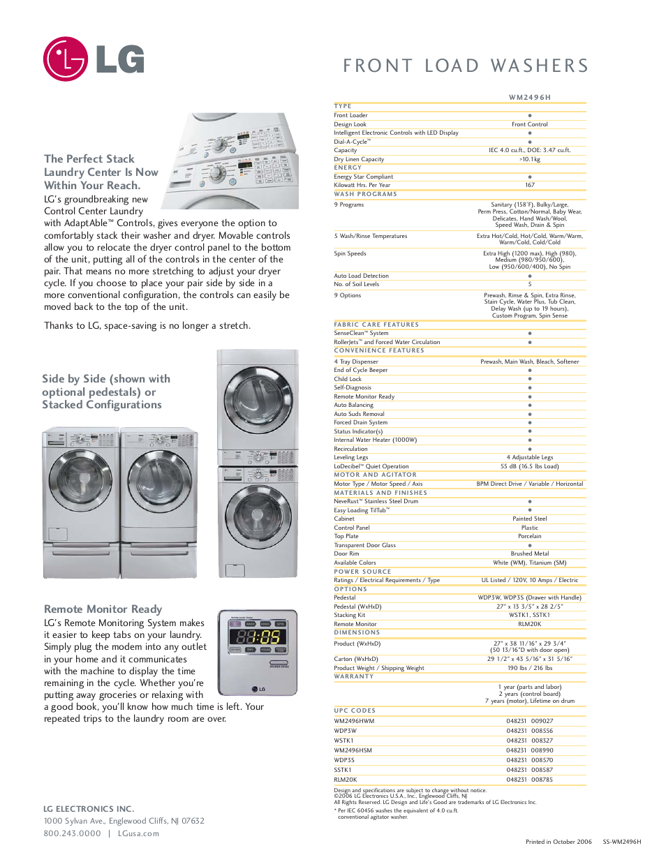 Remote monitor ready | LG WM2496H User Manual | Page 2 / 2