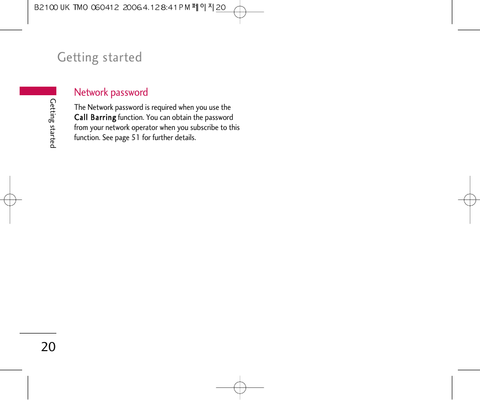 Getting started | LG B2100 User Manual | Page 21 / 79