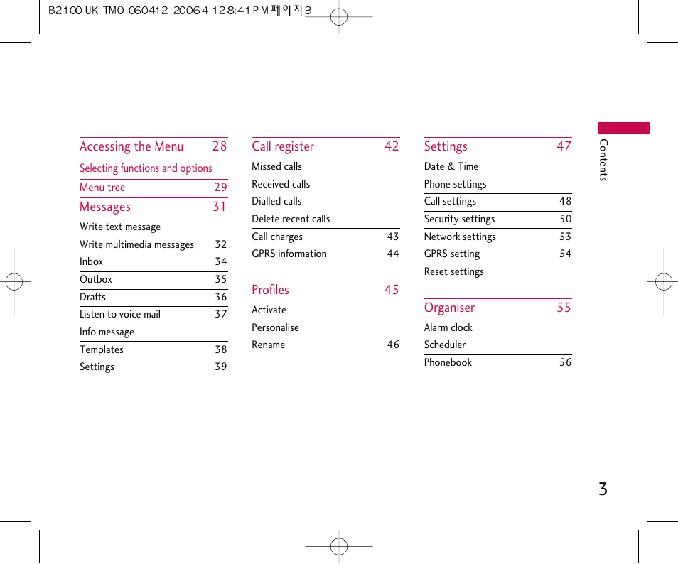 LG B2100 User Manual | Page 4 / 79