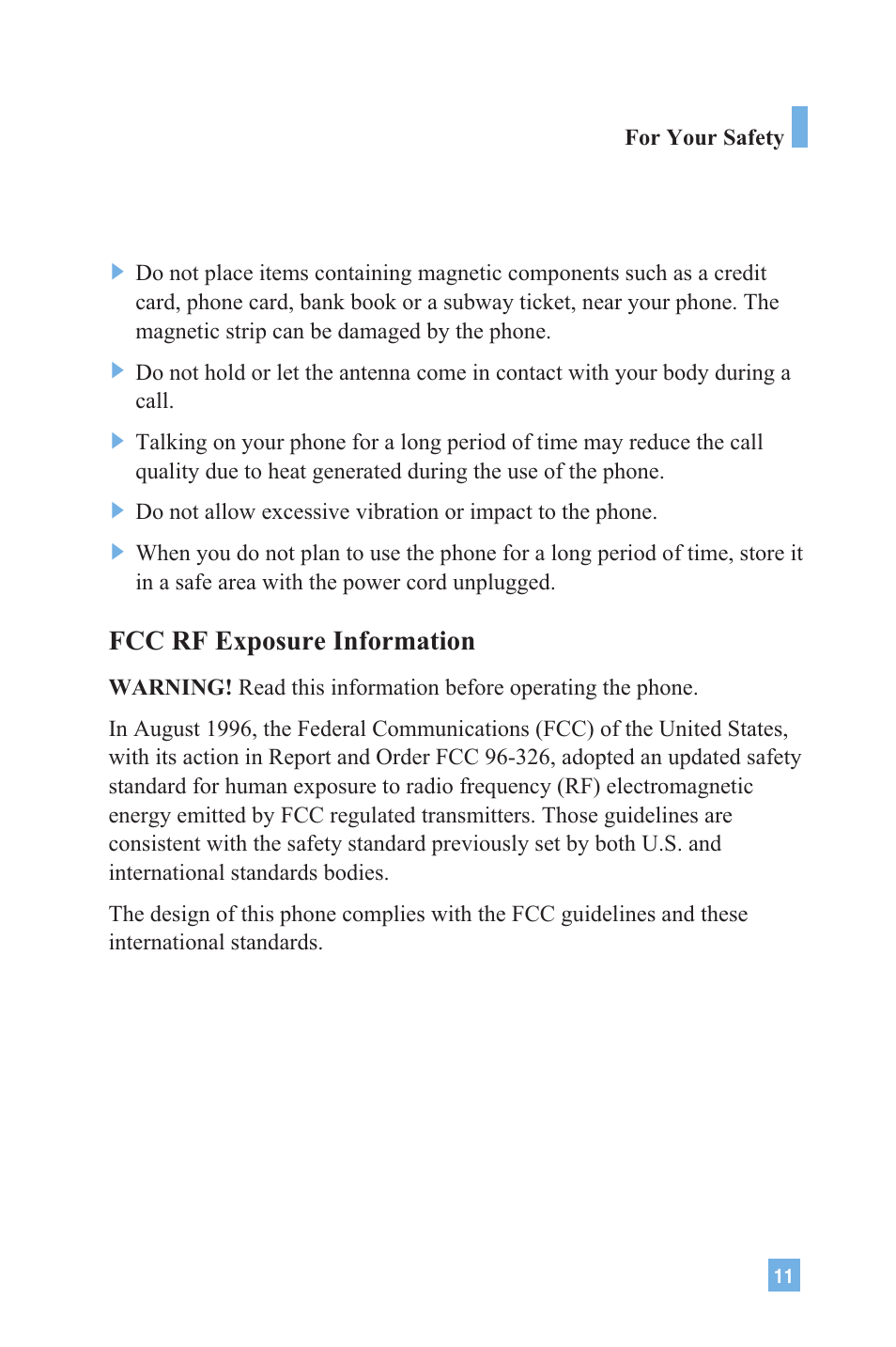 Fcc rf exposure information | LG 4015 User Manual | Page 12 / 114