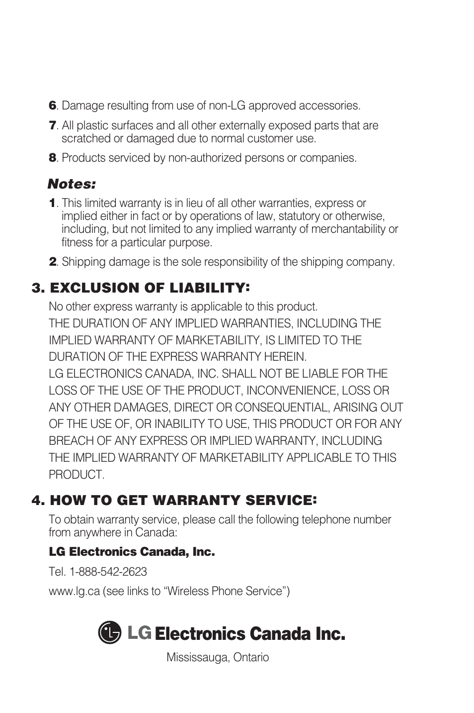 Electronics canada inc | LG 4015 User Manual | Page 3 / 114