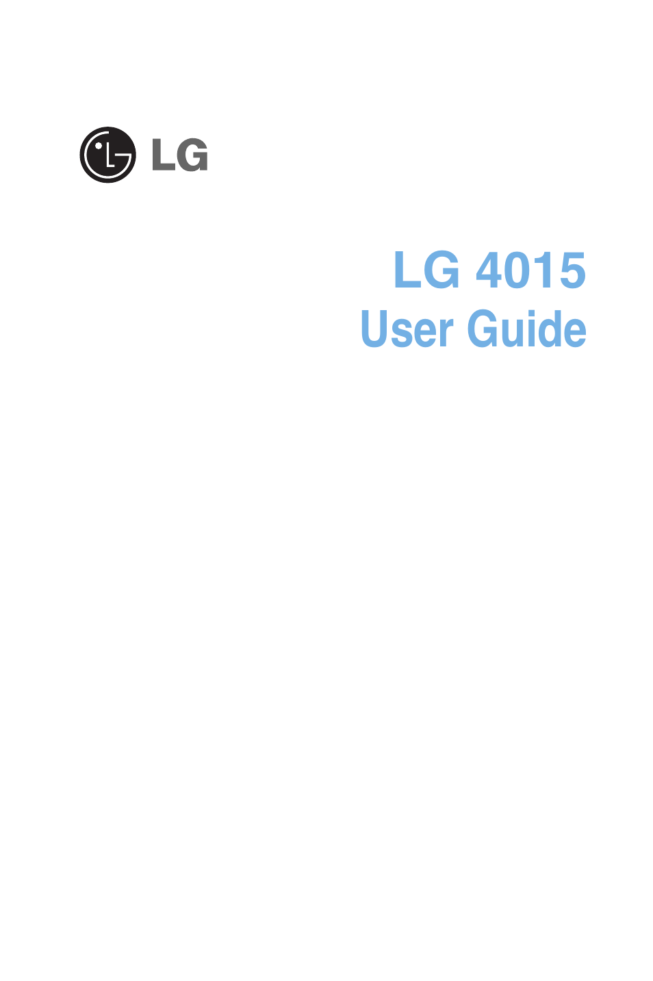 LG 4015 User Manual | Page 4 / 114