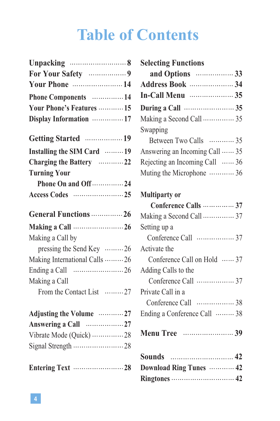 LG 4015 User Manual | Page 5 / 114