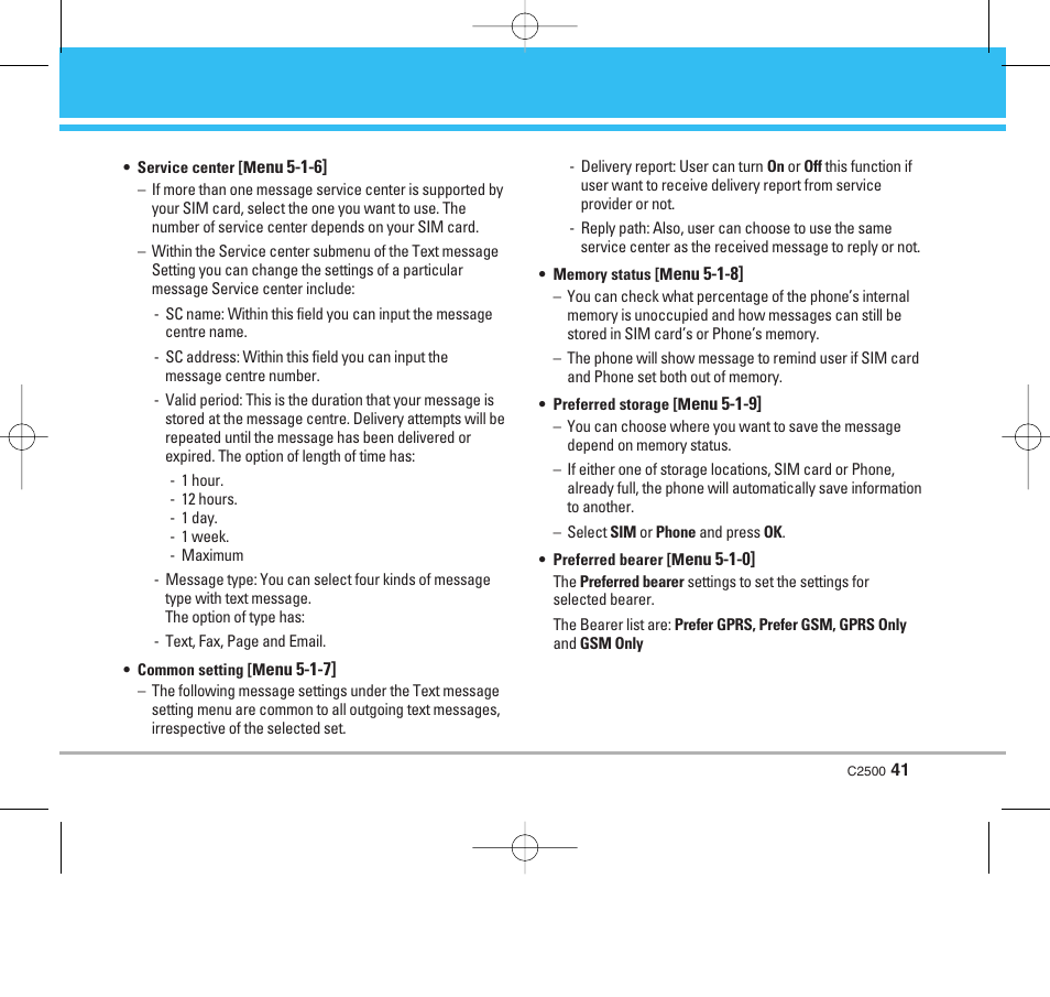 LG C2500 User Manual | Page 42 / 73